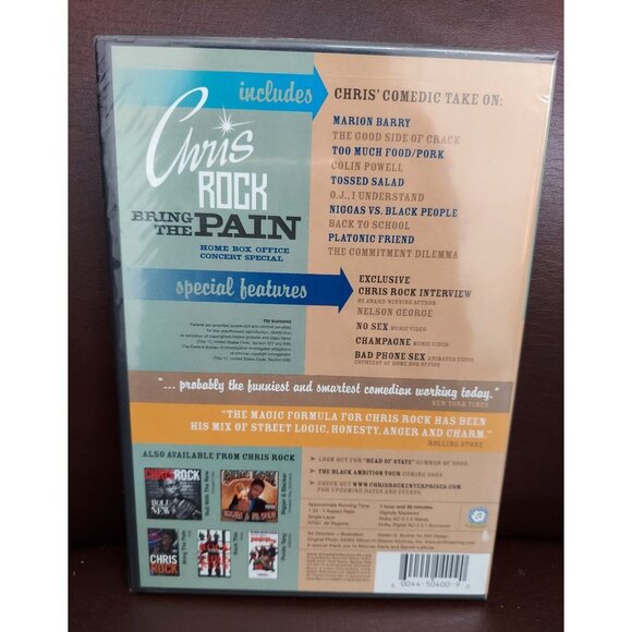 Chris Rock - Bring The Pain (DVD, 2002, Full Screen) Comedy Show NEW - Picture 2 of 5